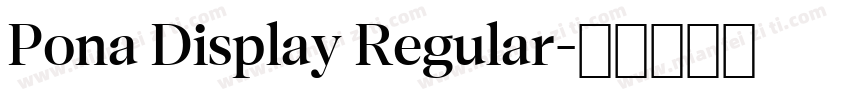 Pona Display Regular字体转换